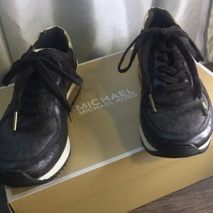 Michael Kors Brown Leather Sneaker